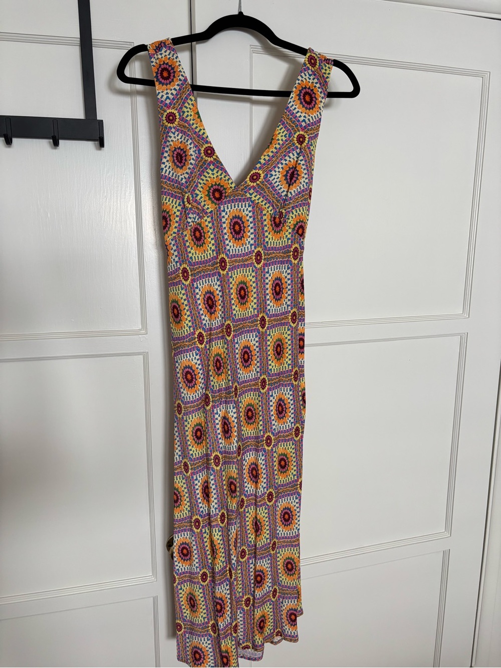 Nobody’s Child Colorful Crochet Print Maxi Dress